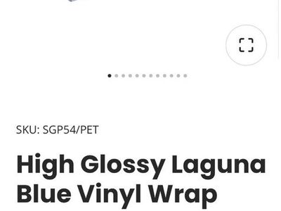 High Glossy Laguna Blue Vinyl Wrap