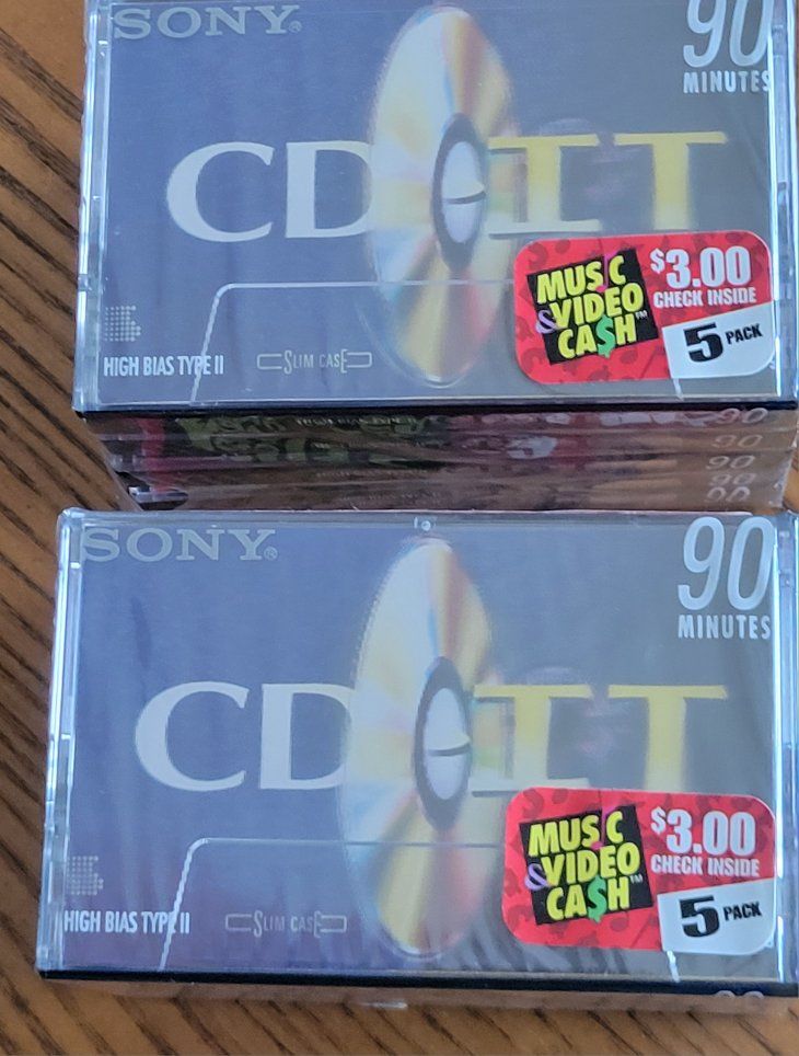 Sony CD-IT 90 Minutes High Bias Type II Audio Cassette 5-Pack (Lot of 2)