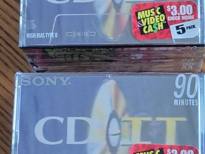 Sony CD-IT 90 Minutes High Bias Type II Audio Cassette 5-Pack (Lot of 2)