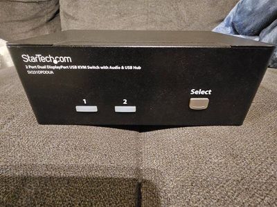 StarTech 2 Port Dual DisplayPort USB KVM Switch with Audio and USB Hub