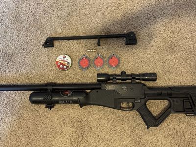 Hatsan Blitz .30 Cal Full-Auto PCP Air Rifle with Scope, Magazines & Pellets