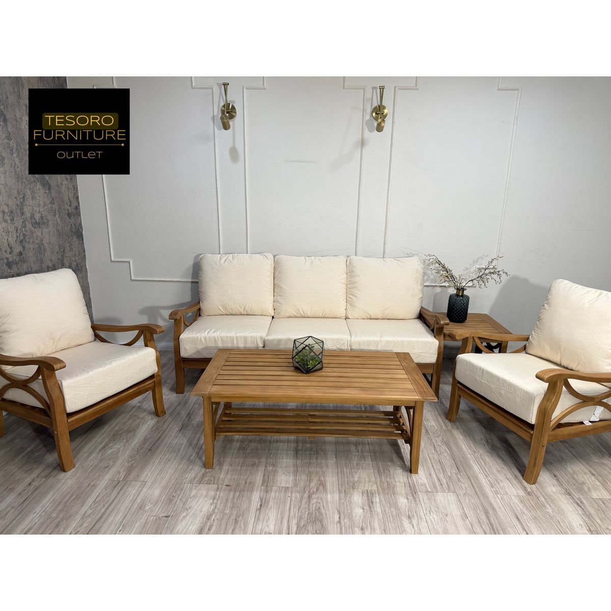 NEW TEAKWOOD PATIO SET WE OFFER DELIVERY