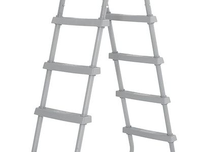 Intex Steel Frame Above Ground Swimming Pool Ladder for 48" Wall Height Pools