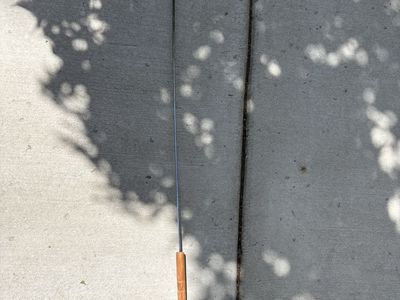 Long Metal Roasting Fork with Wooden Handle for Campfire and Grilling