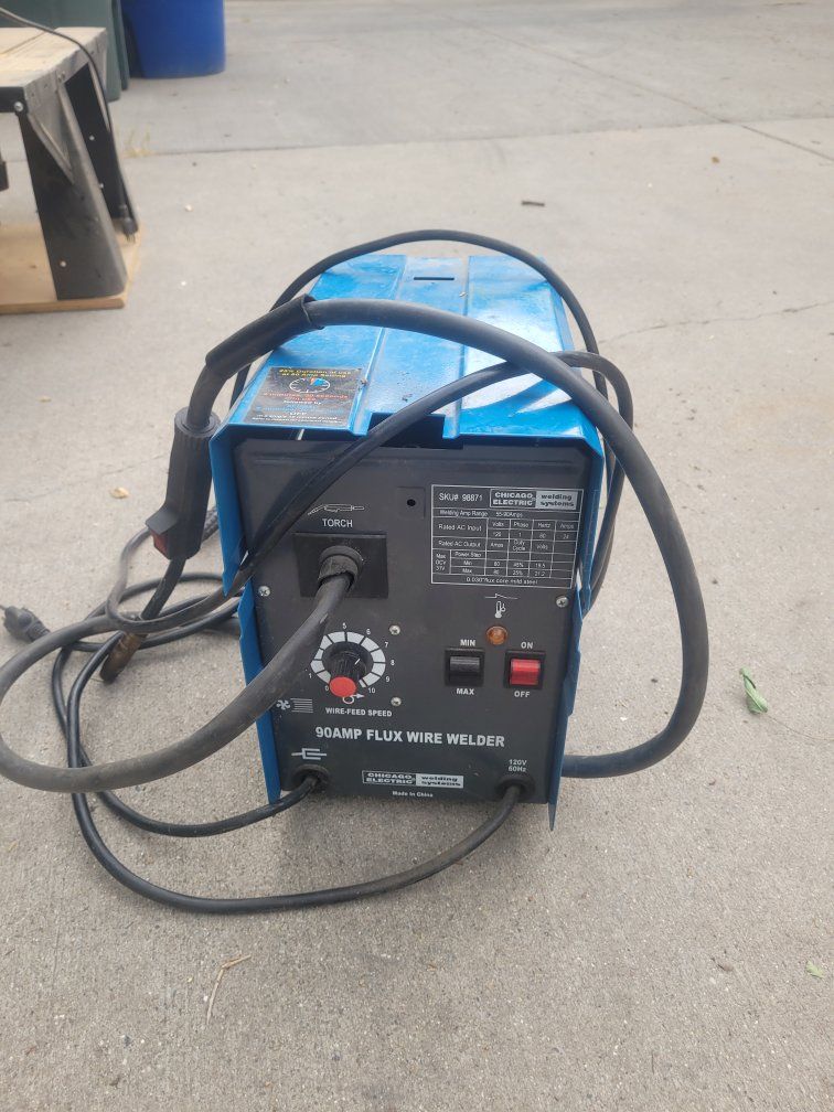 Chicago Electric 90 Amp Flux Wire Welder - SKU 98871, Used Condition