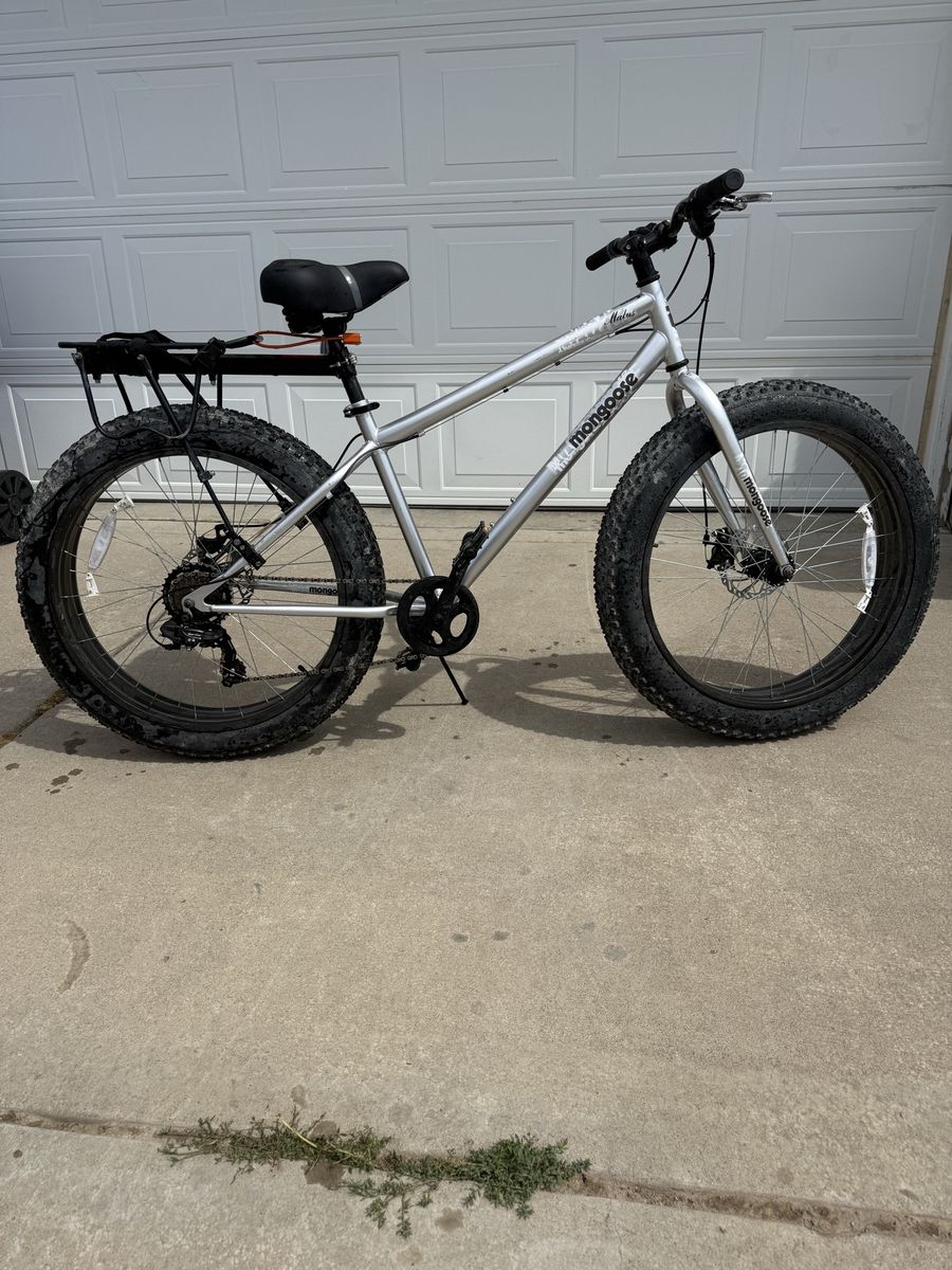 Mongoose Malus Fat Tire Mountain Bike with Rear Cargo Rack