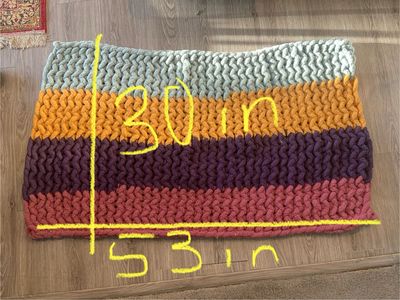 Hand knitted blanket