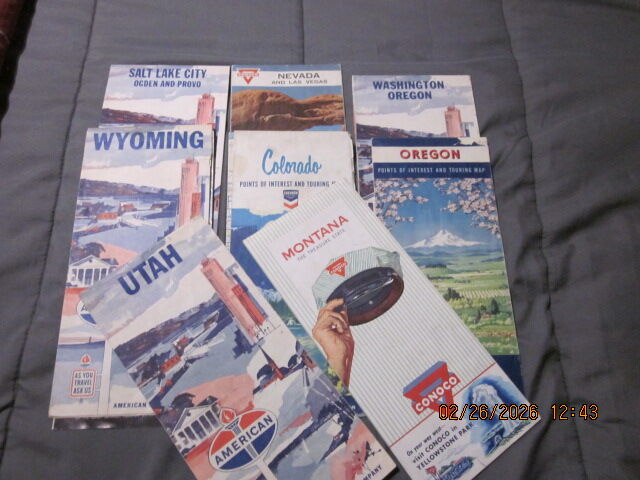 Old Service Station road maps.