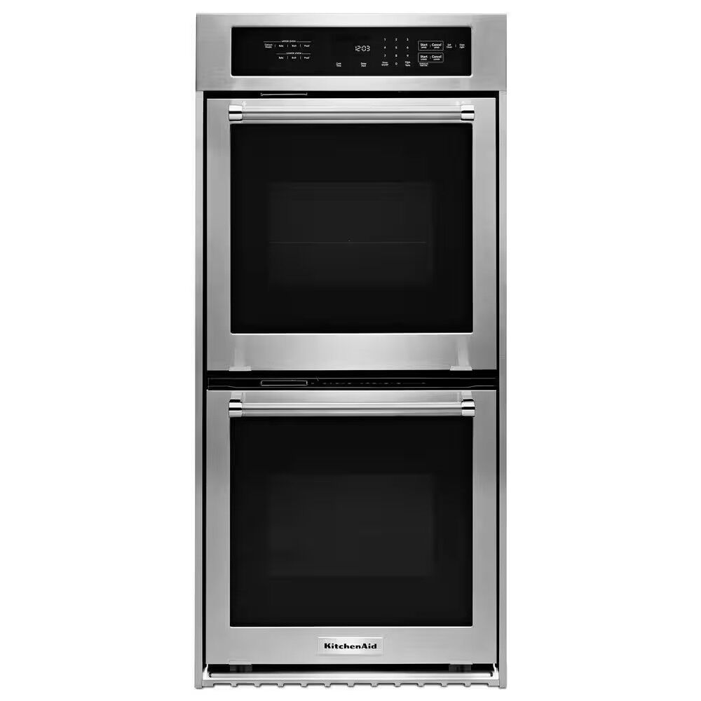 KitchenAid 24 in. Double Electric Wall Oven Self-Cleaning with Convection in Stainless Steel