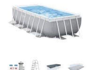 Intex Prism Frame Rectangular Premium Pool Set 16ft x 8ft x 42in - New, Box 2/2 boxes