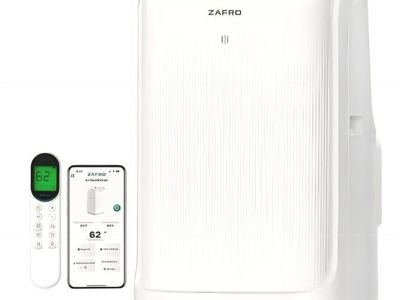 ZAFRO Smart Inverter Portable Air Conditioners, 14000 BTU (10000 BTU SACC) Dual Hose Portable AC Unit with Energy Saving/Ultra Q