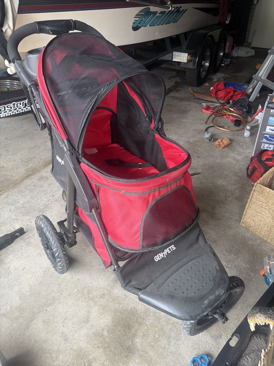 Gen7Pets Red and Black Pet Stroller