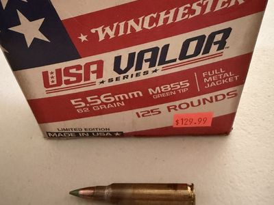 Winchester USA Valor Series 5.56mm M855 Green Tip 62 Grain Box - $60