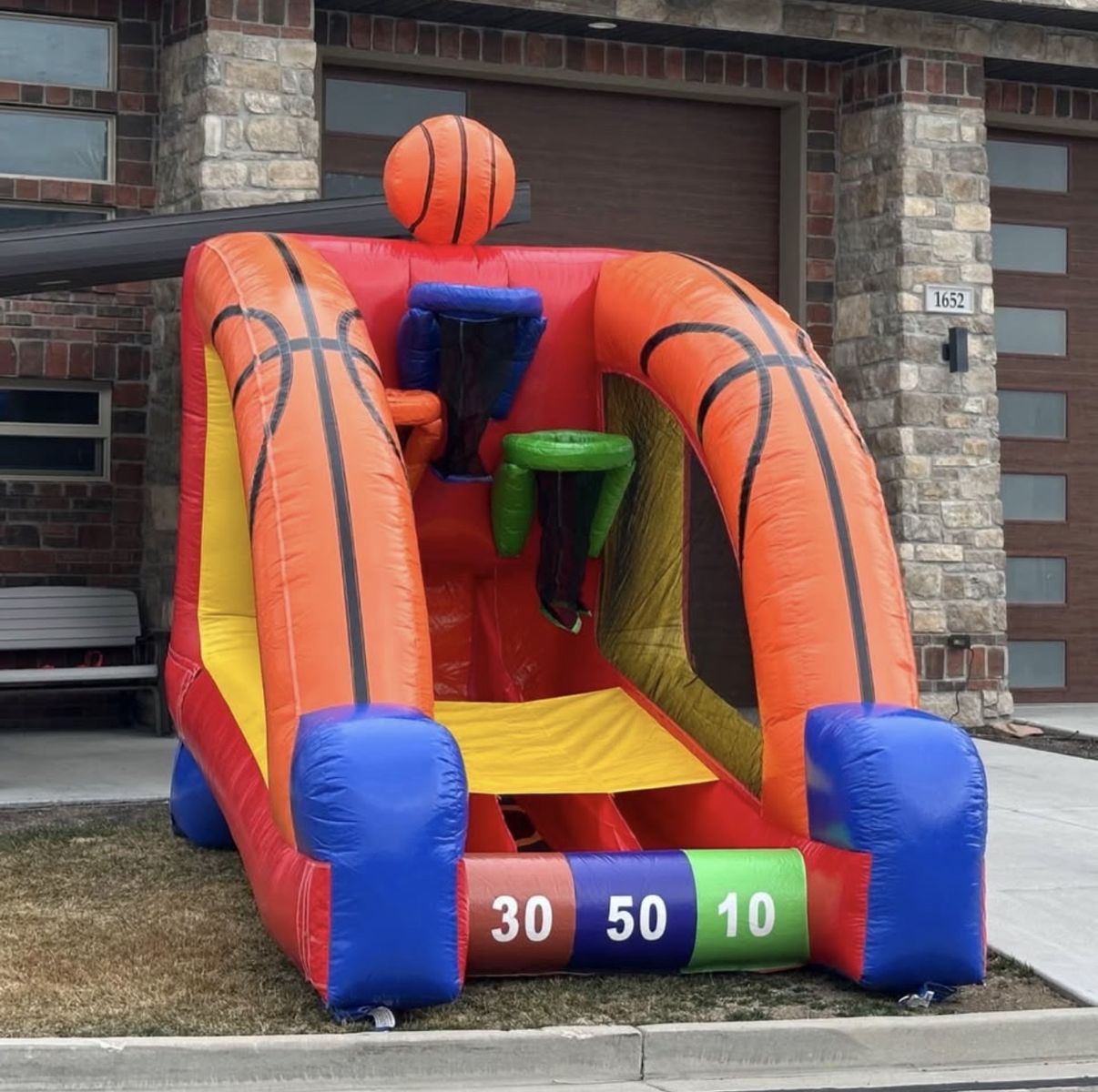 12ft basketball inflatable yard game rental