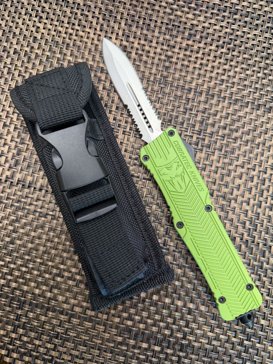 New, Cobratec CTK-1 Zombie Green (Crrakote) OTF Knife