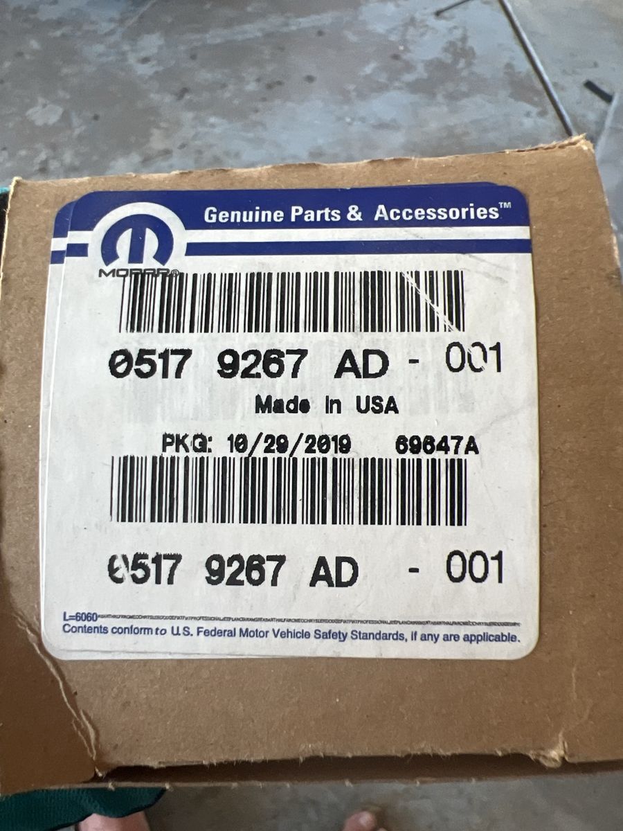 Mopar Genuine Auto Part 05179267AD New in Box