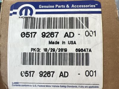 Mopar Genuine Auto Part 05179267AD New in Box