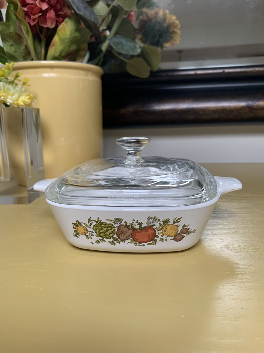 Vintage Corning Ware Dish With Glass Lid