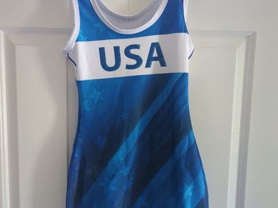 Athena Wrestling Patriotic Blue singlet small
