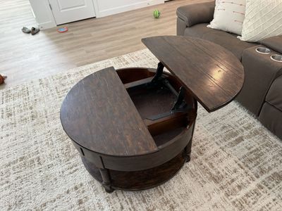 Fold up coffee table.
