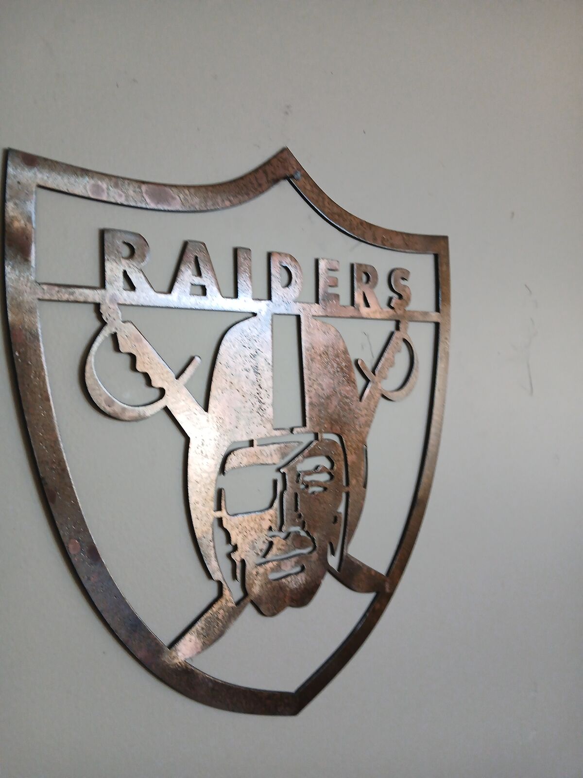 Raiders Metal Wall Sign