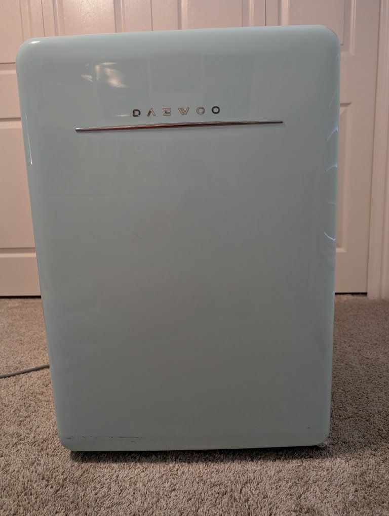 Vintage Style Mint Green Mini Fridge