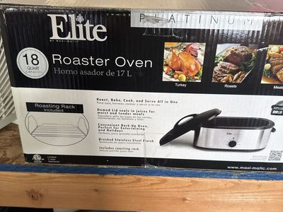 Elite Platinum 18 Quart Electric Roaster Oven with Roasting Rack
