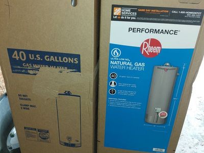 new 40 50 gallon water heater