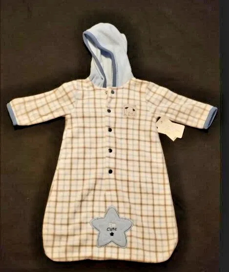 Rene Rofe Baby Infant Hooded Snowsuit Sack Romper Baby Sleeping Bag Fleece 0-6M