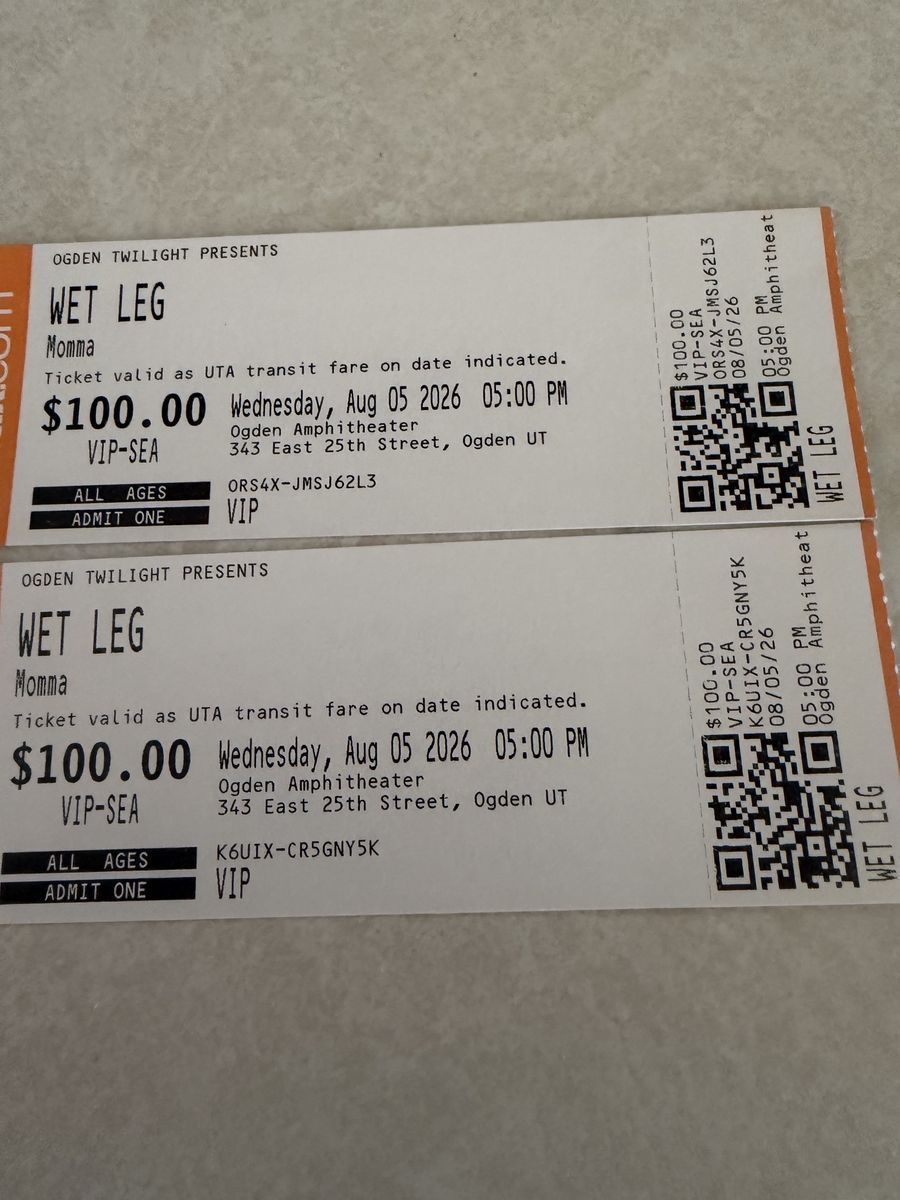 Ogden Twilight VIP Tickets – Wet Leg