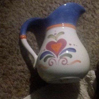 JIM SHORE...HEARTWOOD CREEK...HANDPAINTED PITCHER ...designed by Jim Shore...