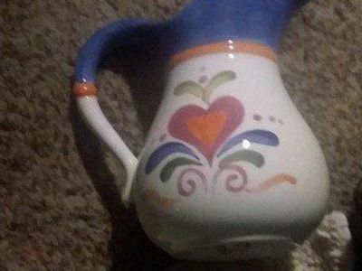 JIM SHORE...HEARTWOOD CREEK...HANDPAINTED PITCHER ...designed by Jim Shore...