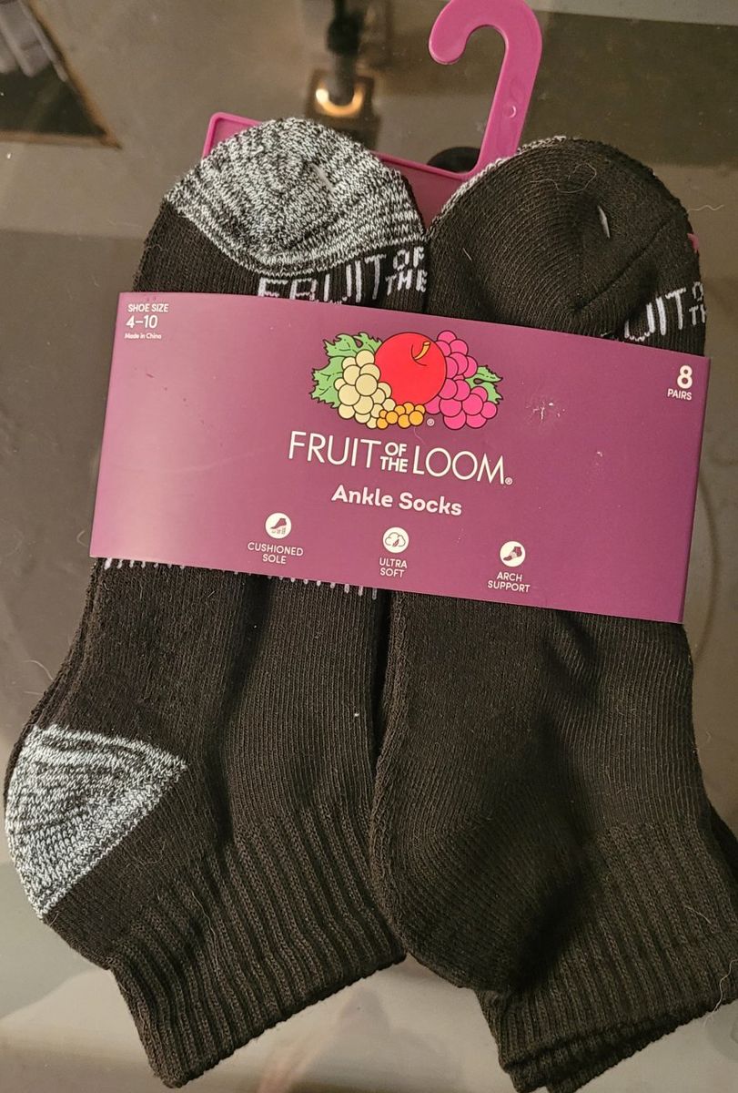 Package of 6 Fruit of the Loom brand Women's Ankle