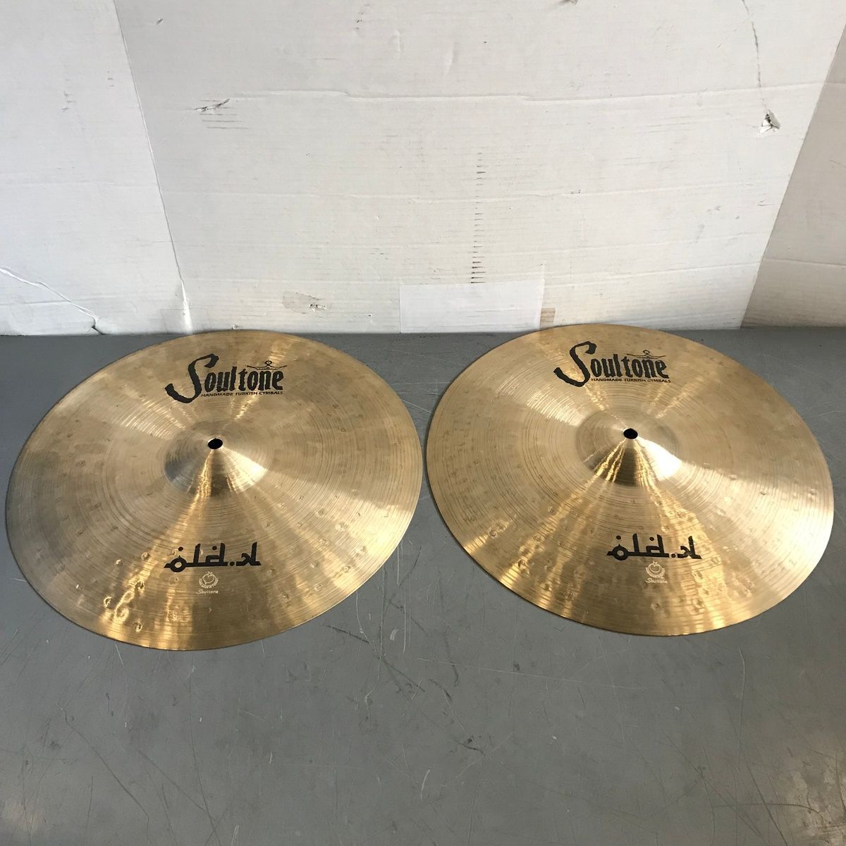 SOULTONE OLD K 15" HI HAT CYMBALS TOP & BOTTOM HATS