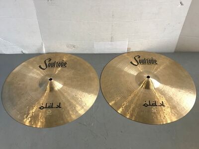 SOULTONE OLD K 15" HI HAT CYMBALS TOP & BOTTOM HATS