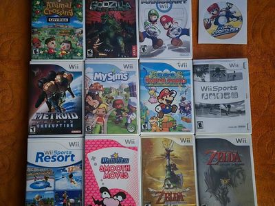 Nintendo Wii game bundle including Mario Kart! trades considered!