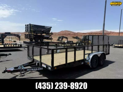 PJ Trailers 7X16 10K UL TANDEM CHANNEL LANDSCAPE Utility Trailer