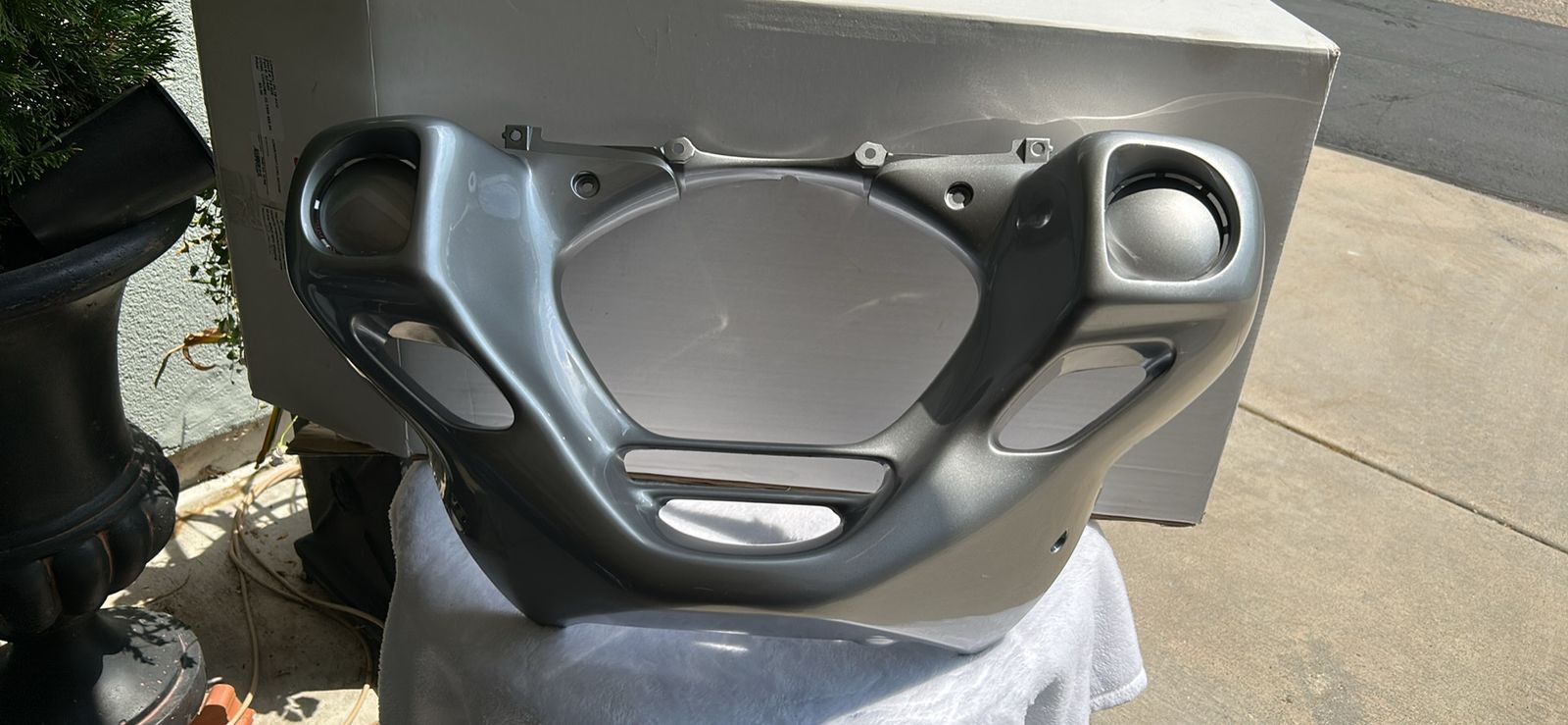 Genuine Honda GL1800 Lower Front Cowl Housing / Fairing - Silver ABS Plastic