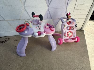 Minnie Mouse toddler walker and play table