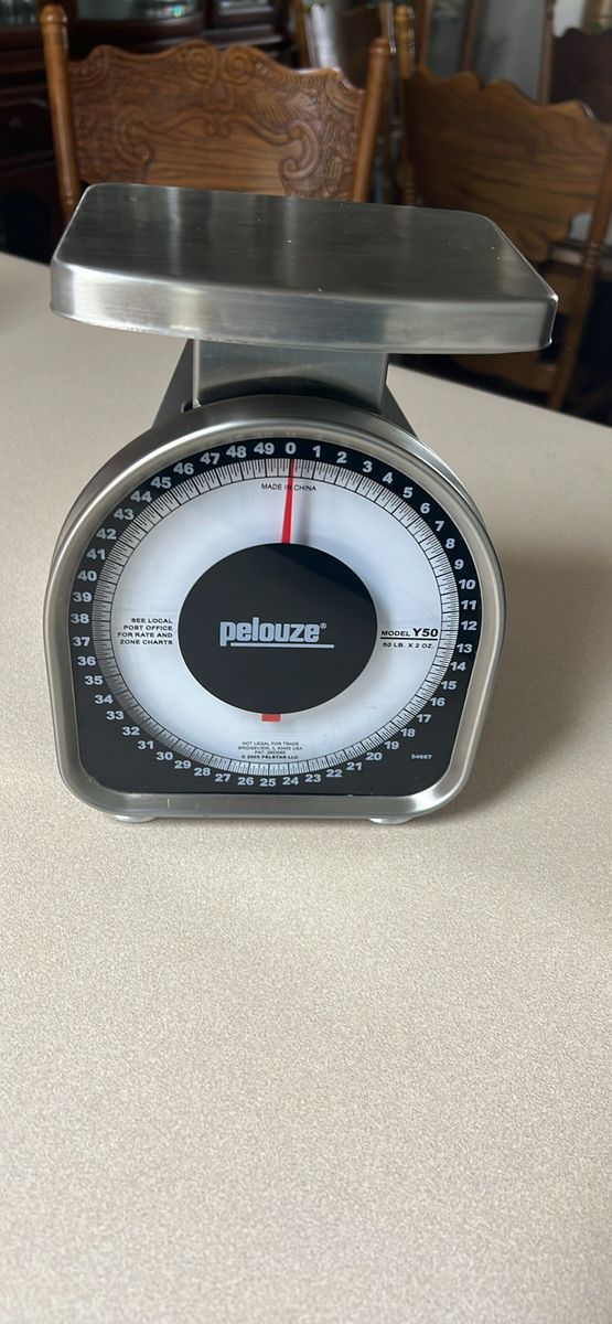 Pelouze Y50 50lb x 2oz Stainless Steel Mechanical Portion Control Scale