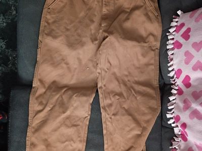 Coleman Men's Toffee Work Pants Size 36W 30L Durable Canvas