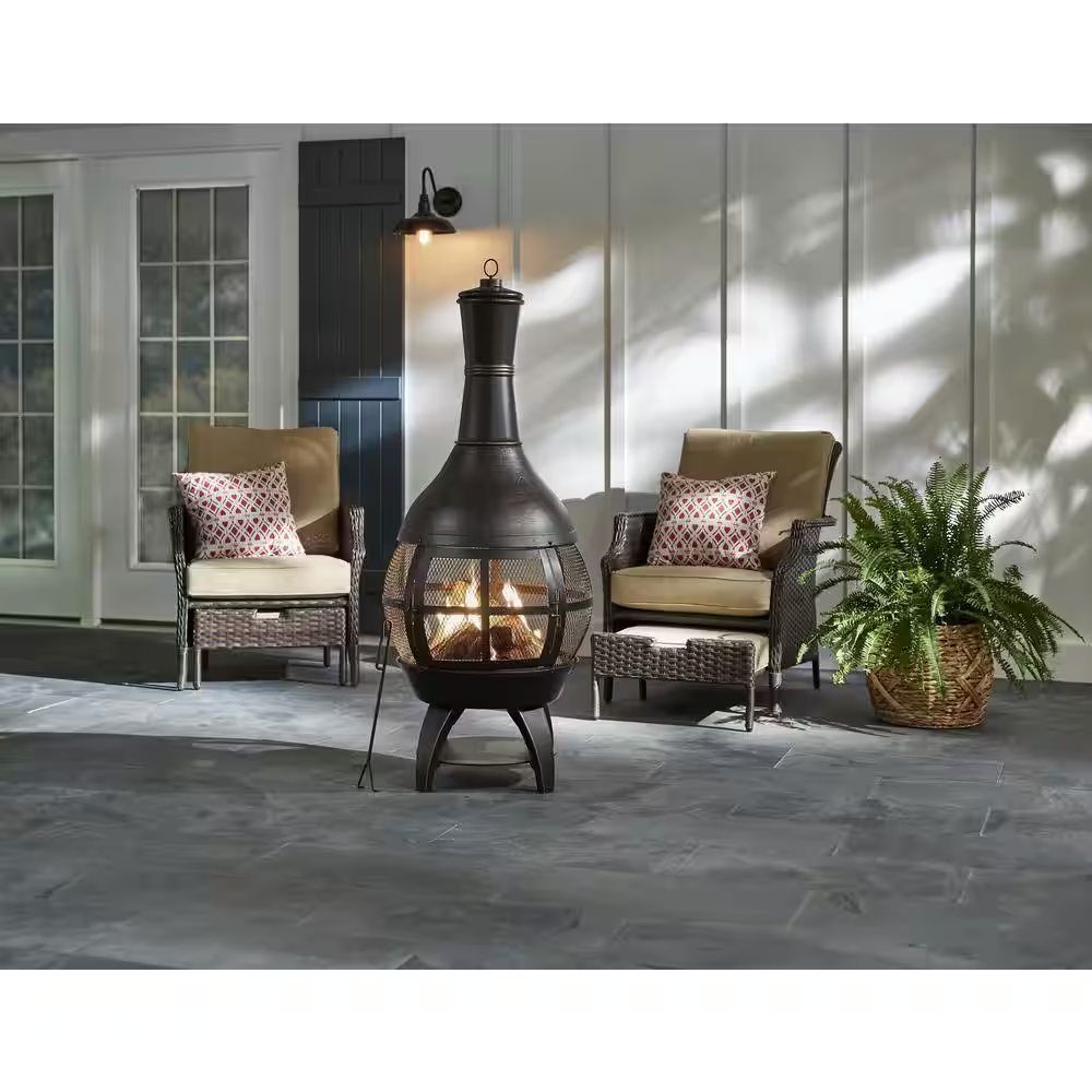 Hampton Bay 55.5 in. Outdoor Chimenea