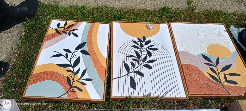 3 panel boho canvas wall art/painting