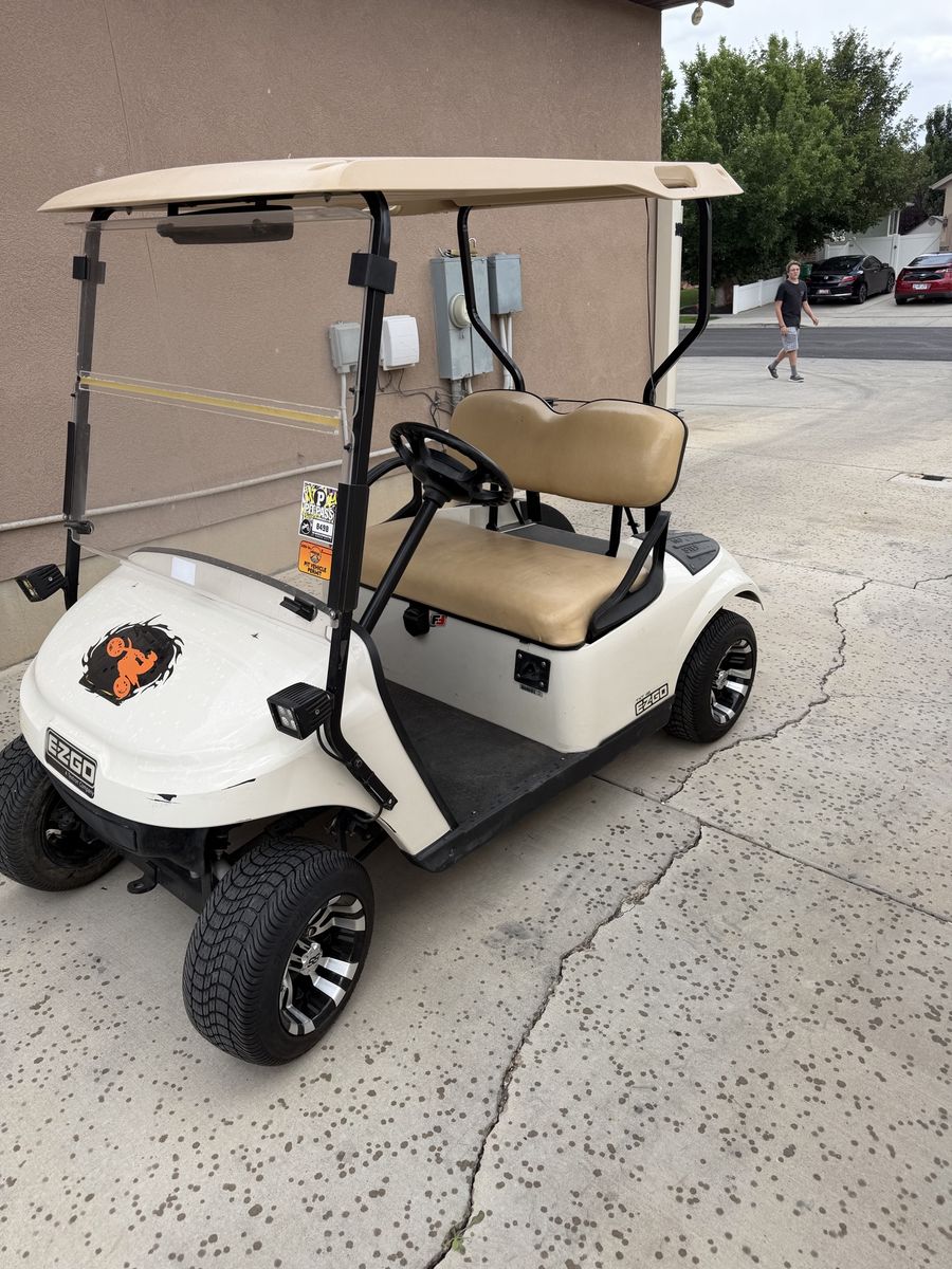 EZGO Golf Cart - Cream/Tan, Electric, 48V 18A DC HOUSE Charger