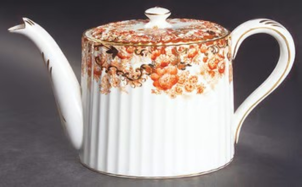 VICTORIAN RUST TEAPOT & LID BY SAMUEL RADFORD RARE 1800’S BONE CHINA FENTON MADE IN ENGLAND 642!!!