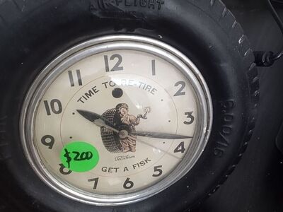1928-29 Fisk Tire Clock