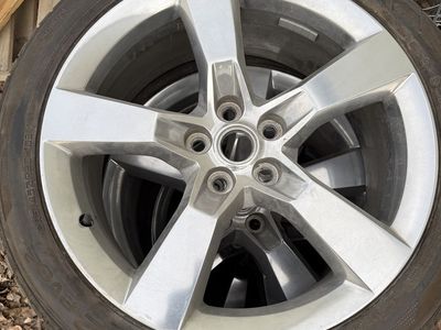 Hankook Ventus V12 evo2 275/40ZR20 Tires with 5-Spoke Silver Alloy Rims