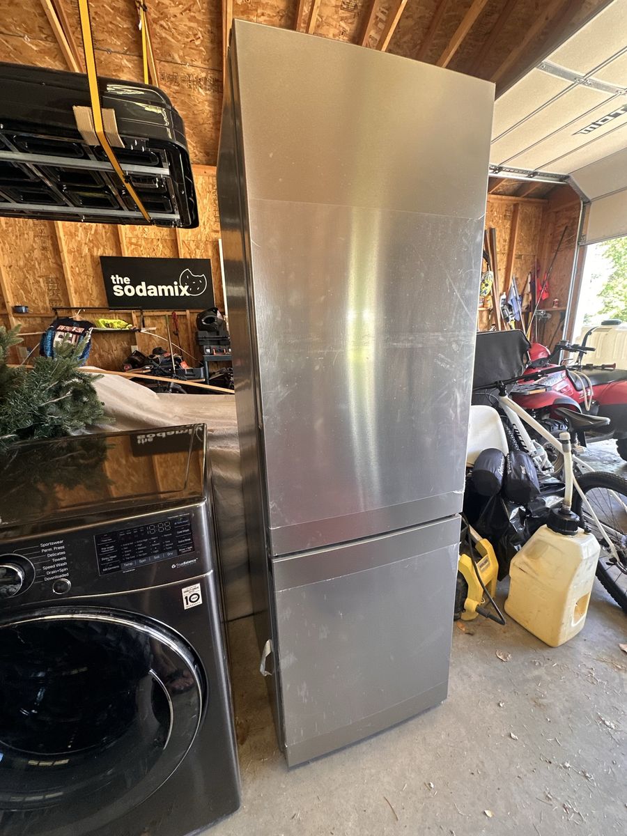 IKEA Stainless Bottom Freezer Refrigerator (Never Used)