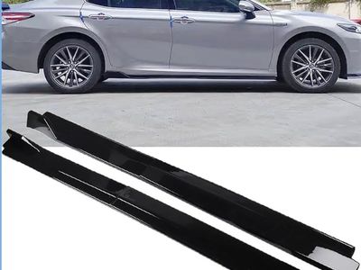New! Gloss Black Side Skirt Extensions Splitters for Toyota Camry SE XSE LE XLE 2018-2025