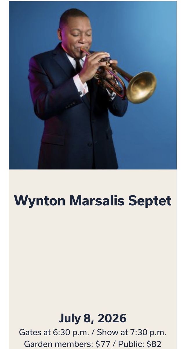 Red Butte - Wynton Marsalis Septet Concert Ticket - July 8, 2026